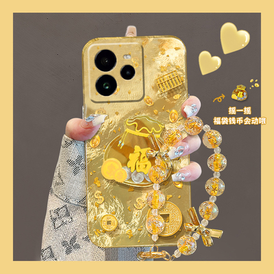 2025金币福袋适用oppo真我gt7手机壳13pro+至尊版13立体gtneo6se女12挂链v15硅胶v11十q3s/q2/gt5大师探索版p