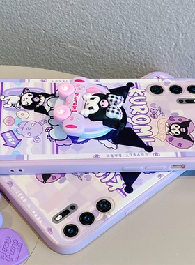 汽车库洛米适用华为p30pro手机壳p20可爱p10plus卡通por带支架pr0少女心p0r挂链p3o手提p2o超萌硅胶软壳趣味