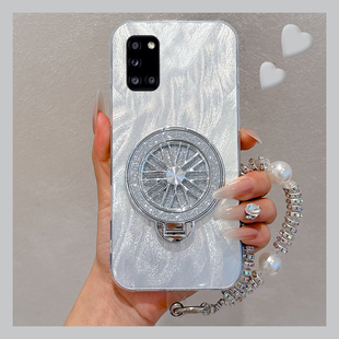 闪粉陀螺仪支架适用三星a90手机壳a80立体a70s挂链a50羽纱a30日韩a20高级感a10硅胶a52/a8s/galaxy/a53/f52软