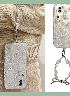 羽纱玫瑰花朵适用opporeno11pro手机壳reno10+十9高级感8手链7se新款6硅胶5k软壳4se小众3个性ace2创意oppo2z