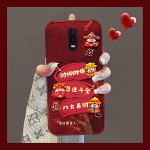 新年财神爷适用oppor17pro手机壳r15x梦境版r11splus蛇年r9s立体r7plus中国风r17喜庆oppo红色0pp0硅胶卡通女