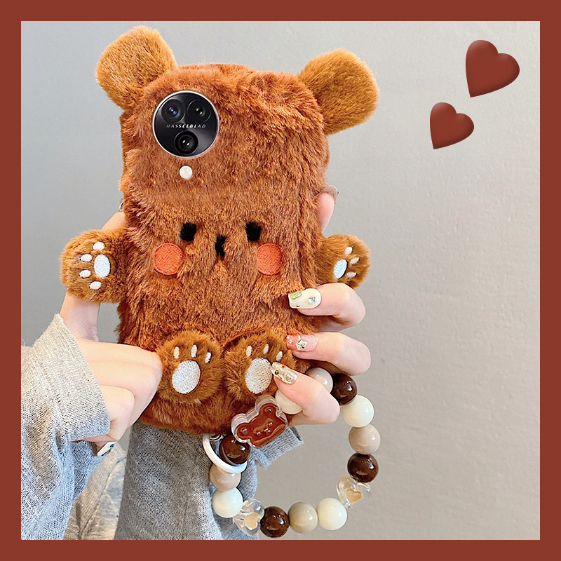 立体毛绒绒oppo手机壳卡通