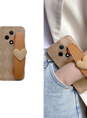 复古菱格爱心腕带适用oppoa3手机壳a3pro简约por格子oppo时尚0ppo气质0pp0高级opp0手腕硅胶软壳个性创意超火