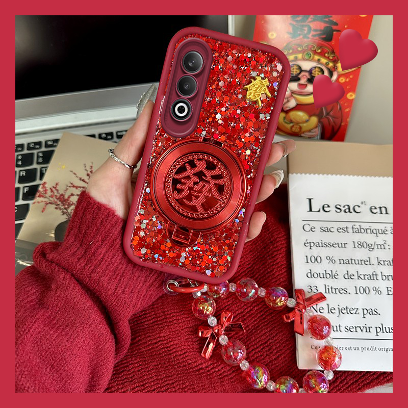 发财旋转支架适用oppok12plus手机壳k12x立体k11酒红色k10pro挂链真我gtneo5滴胶日韩q3新年v11硅胶k9/k7x/k1