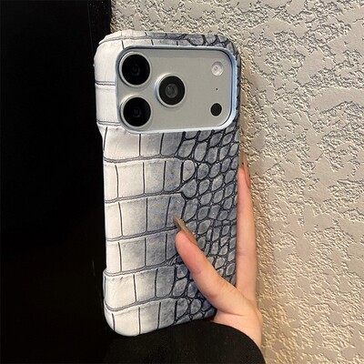 手机壳仿皮皮纹鳄鱼纹高级感渐变