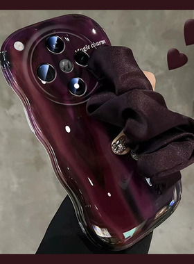 高级感紫色适用oppofindx8ultra手机壳fondx7丝巾k12x褶皱k11腕带k10pro简约k9s日韩k7手提x6软x5/x3/x2/oppo