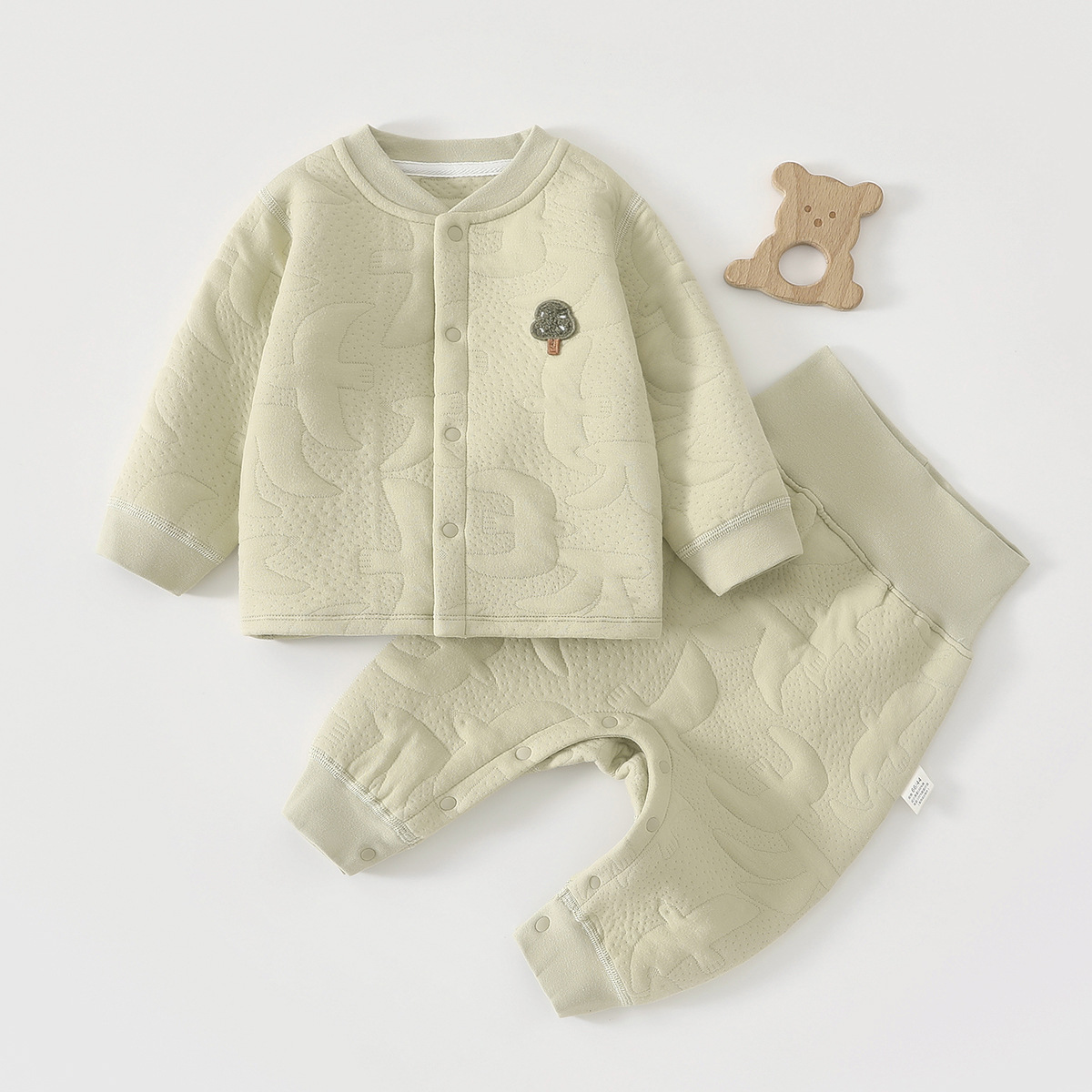 三层夹棉，A类纯棉保暖内衣