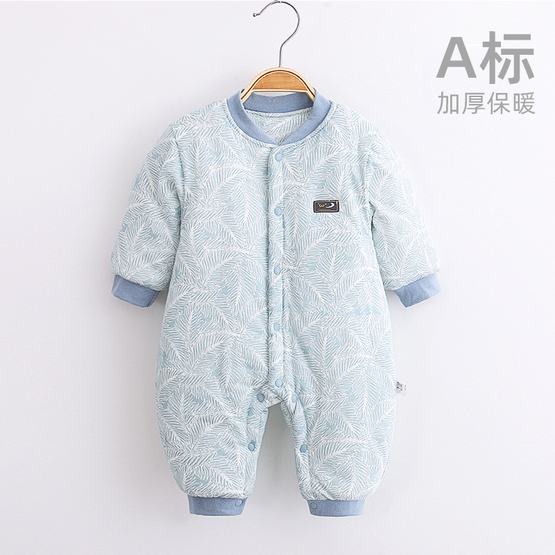 宝宝夹棉连体衣婴儿衣服冬季纯棉