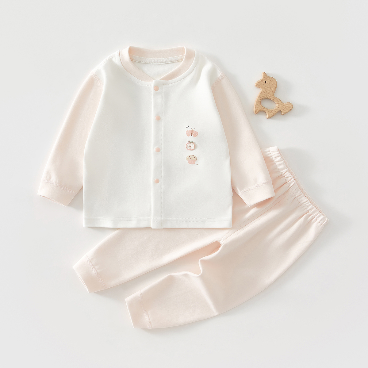 弹力舒绒棉，A类保暖婴儿衣服