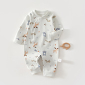 婴儿连体衣春秋款 哈衣爬服 新生儿衣服纯棉护肚打底内衣宝宝春秋装