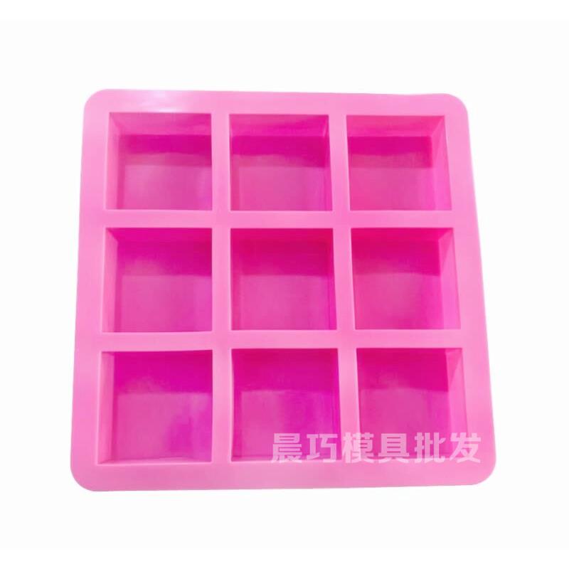 九孔正方形手工皂模直角图片