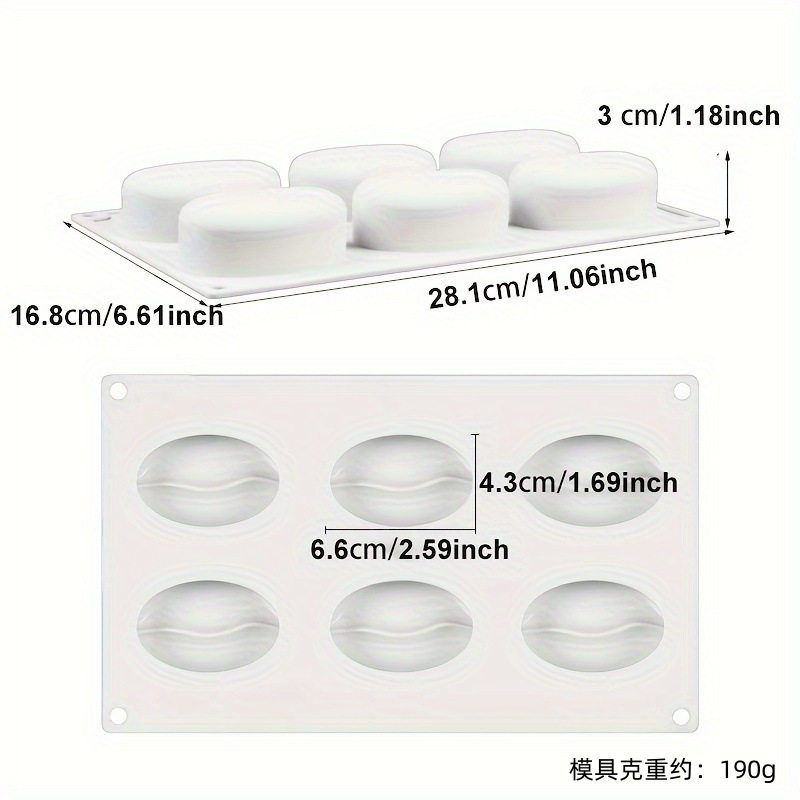 6连咖啡豆模具硅胶模DIY