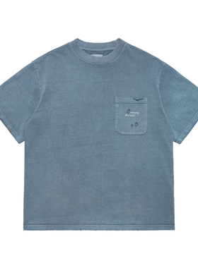 GWDS 阿苏特染破坏水洗口袋重磅330克短袖