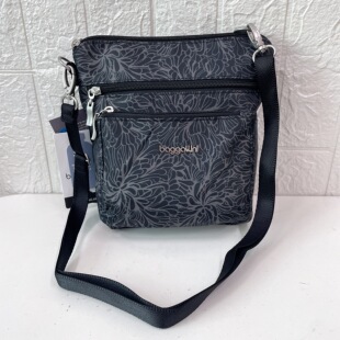 外贸尾货美国baggallini男女通用单肩防水尼龙 布多层拉链斜挎包