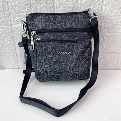 外贸尾货美国baggallini男女通用单肩防水尼龙 布多层拉链斜挎包