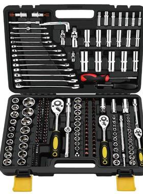 德国进口216pcs工具箱组套汽修套装多功能套筒扳手套装套管棘轮板