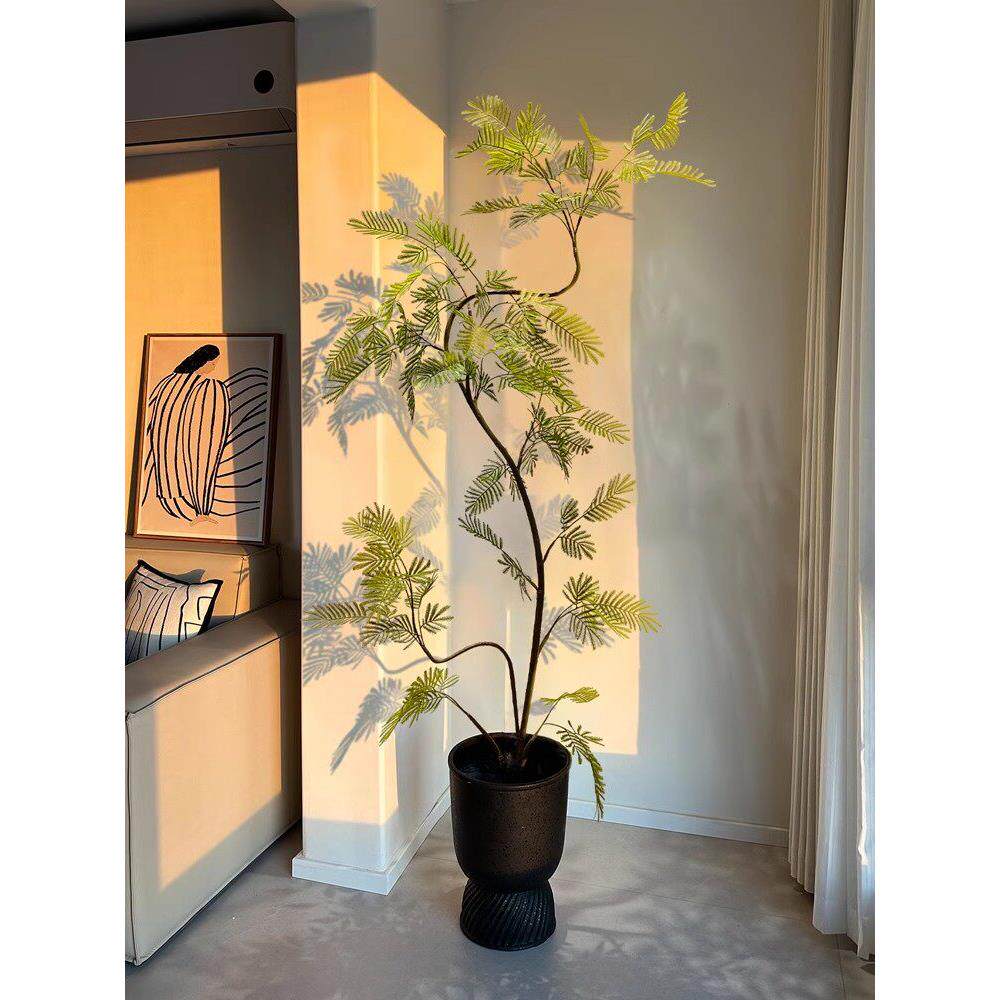 采购产品模拟绿色植物，大乳白色猴子耳环，盆栽饰品，家居软家具