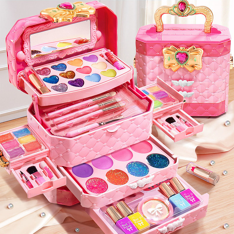 儿童化妆品玩具套装无毒正品女孩的生日礼物小孩公主彩妆盒指甲油