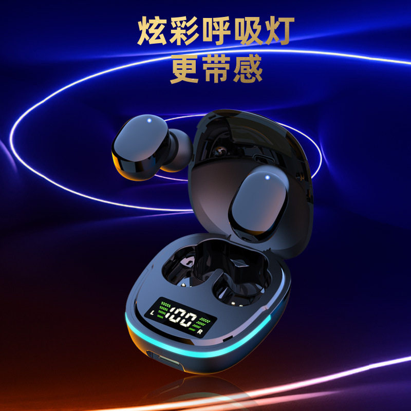 CROSS-BORDER NEW BLUETOOTH HEADSET G9S DAZZLING BREATHING LIGHT DIGITAL DISPLAY IN-EAR BLUETOOTH HEADSET 5.1 COMPACT