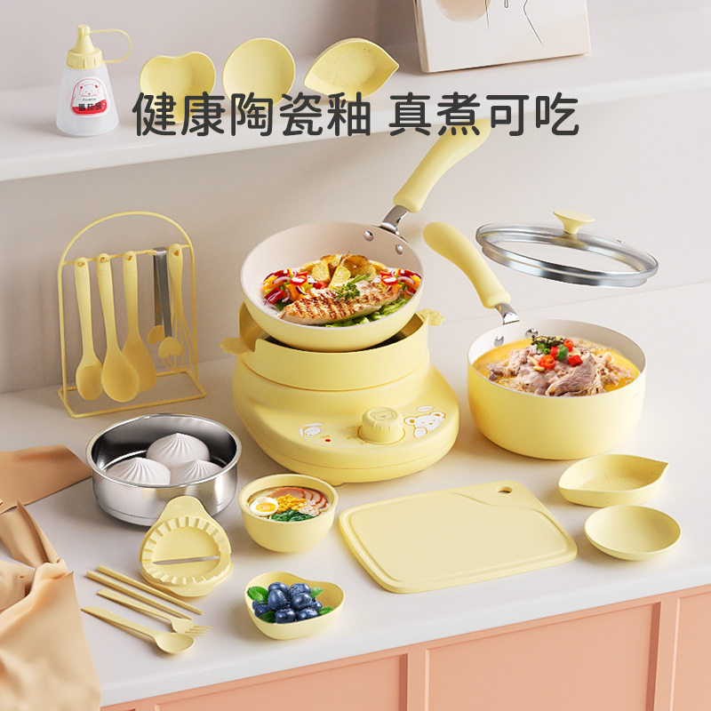 儿童迷你小厨房真实版真煮全套装做饭玩具厨具食品级女孩生日礼物