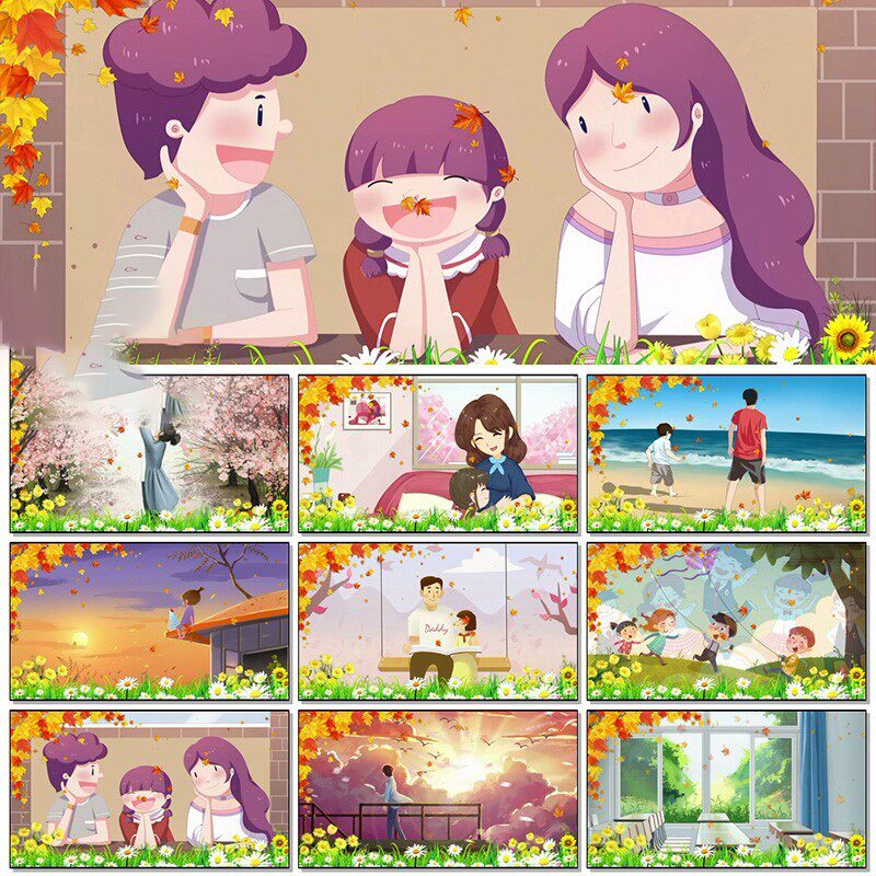 我长大了 诗歌朗诵 感谢父母儿童节毕业季大屏幕 led背景视频素材