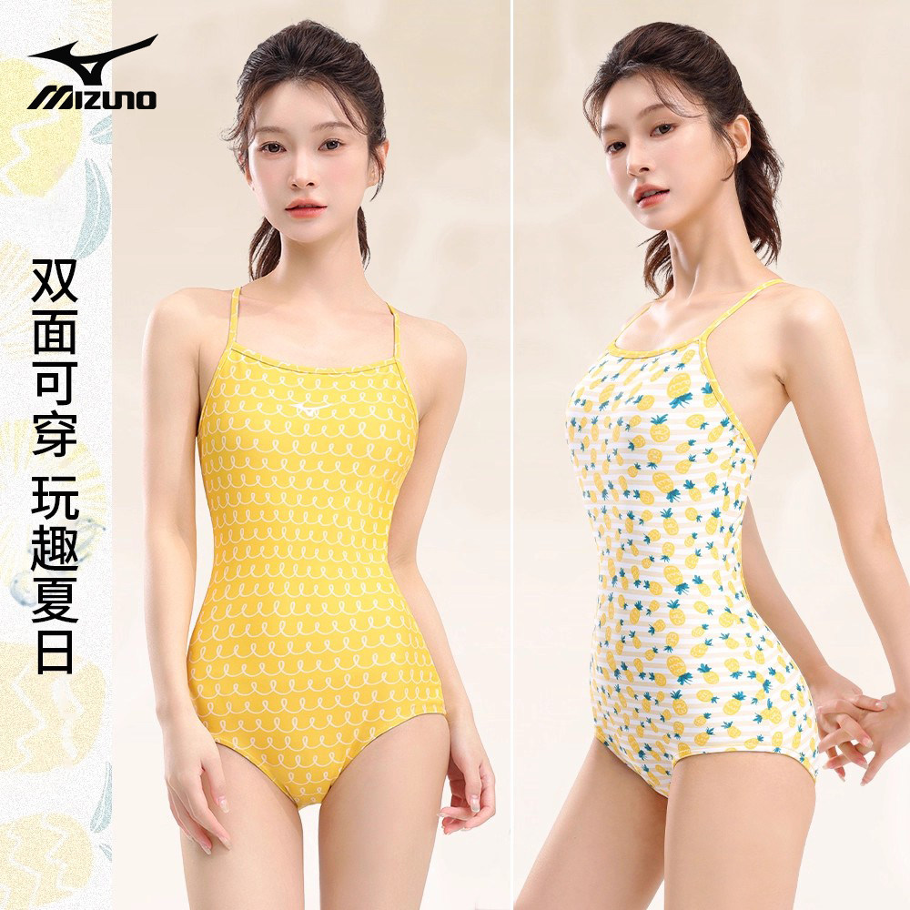 美津浓双面穿女款三角竞速游泳衣图片