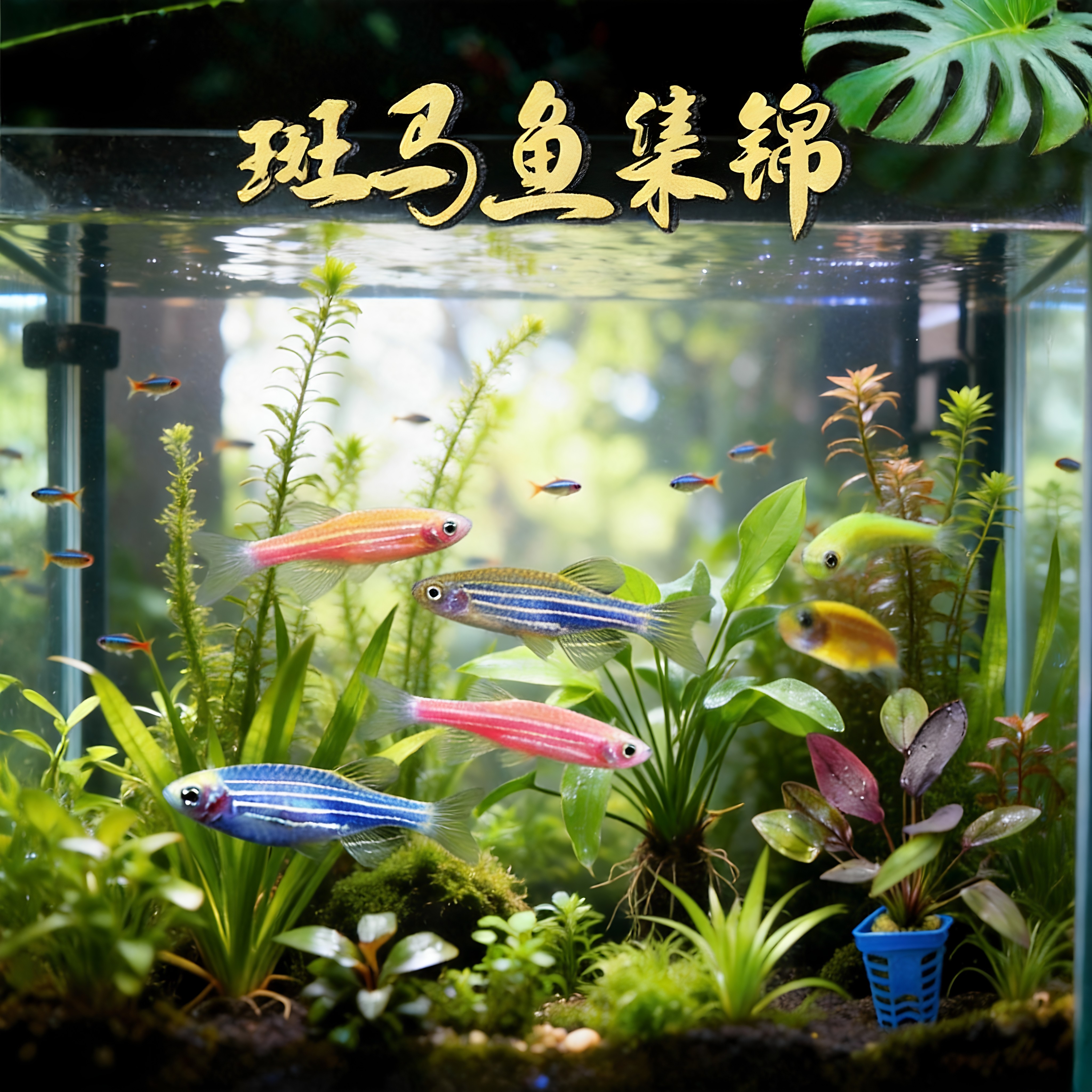 糖果色斑马鱼观赏鱼热带鱼小型鱼活鱼荧光斑马鱼蝶翼斑马鱼缸养鱼