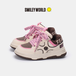SMILEYWORLD笑脸板鞋2024秋季新款童鞋男女童韩版百搭运动休闲鞋