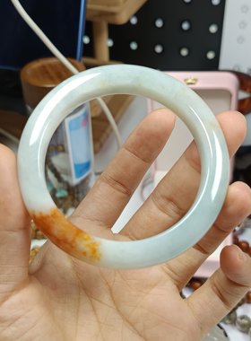 4036-“锦鲤鸿运当头”55.2×11.1×8.9天然红翡俏色翡翠手镯证书