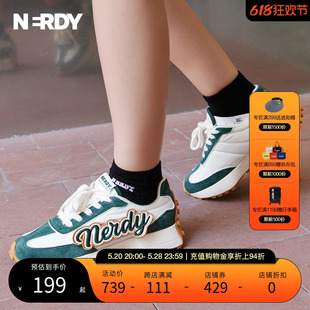 NERDY2024春夏新品 女鞋 趣味复古运动休闲阿甘鞋 情侣同款 子