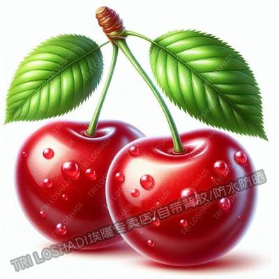 樱有尽有水果樱桃贴纸厨房冰箱瓷砖防水贴纸墙面客厅防水遮瑕贴纸