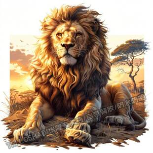 万兽之王狮子霸气墙面玄关客厅权威贴纸汽车电动车遮瑕贴纸自粘贴