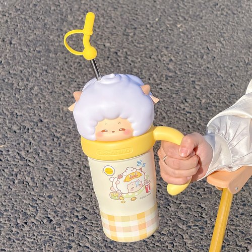 懒羊羊保温杯女生316不锈钢水杯