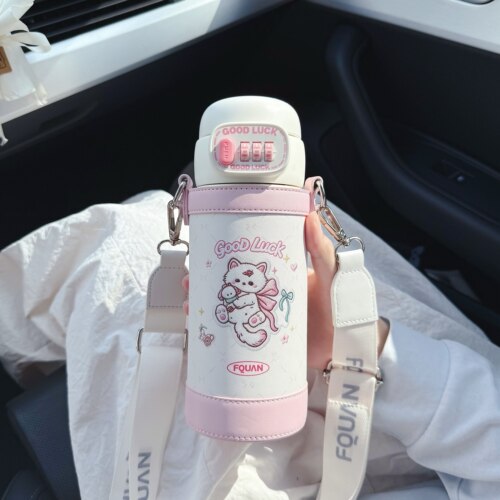 高颜值密码锁水杯儿童上学专用杯