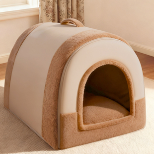 通用大型犬宠物睡觉猫窝 安全感狗垫子四季 狗窝冬季 保暖狗屋封闭式