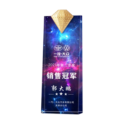 比赛评比销售冠军金银铜奖杯