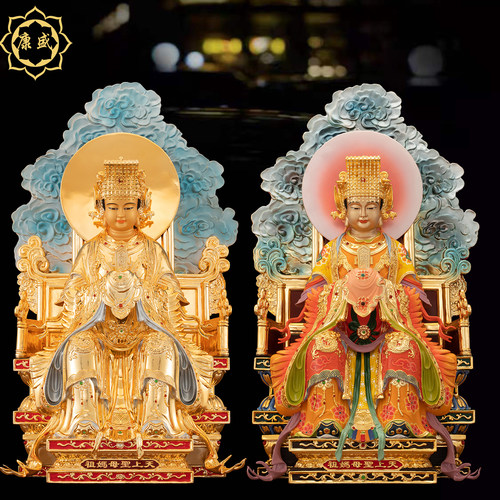 天上圣母妈祖像铜像天后天妃娘娘海神湄洲妈祖龙母林默娘供奉摆件