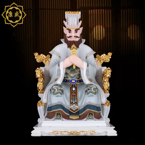 龙王爷神像汉白玉家用摆件
