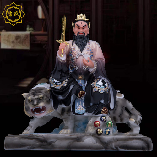 张天师神像汉白玉家居摆件