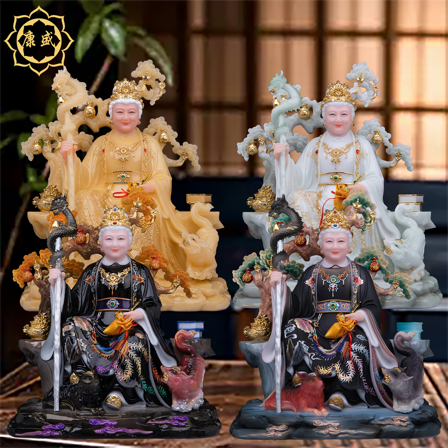 黑老太神像汉白玉黑妈妈黑姥姥黑奶奶东北铁刹山家用堂口供奉摆件