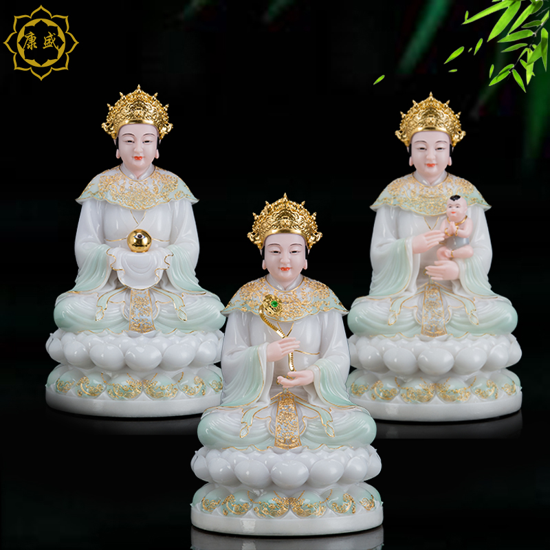 碧霞元君神像汉白玉送子娘娘