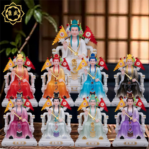 龙太子神像龙生九子坐像囚牛睚眦嘲风汉白玉佛堂家居中式供奉摆件
