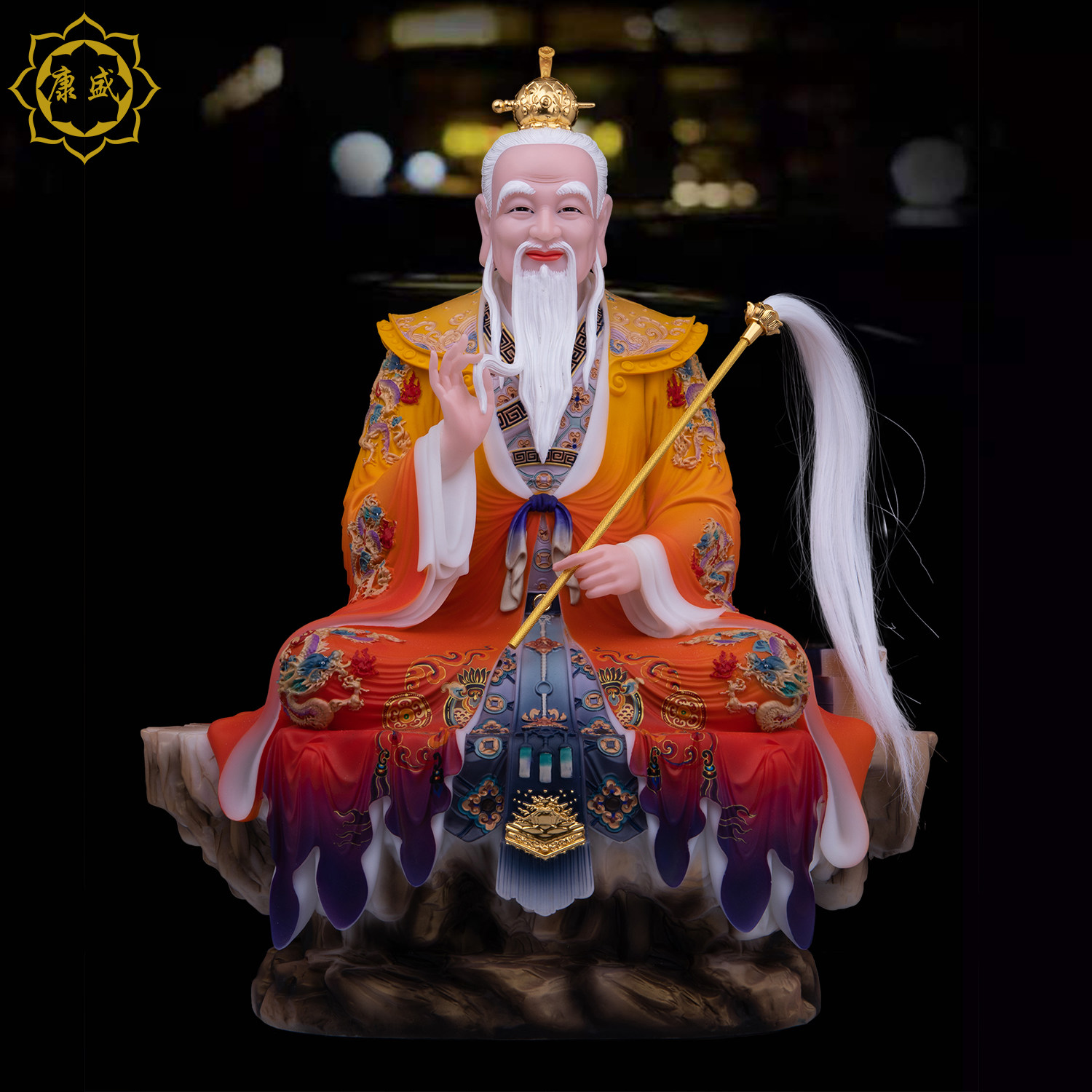 太上老君神像汉白玉道德天尊神像三清坐山老君祖师爷家用供奉摆件