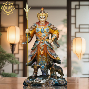 二郎神杨戬哮天犬神像清源妙道二郎显圣真君家用客厅供奉摆件