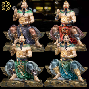 盘古大帝神像八卦祖师伏羲大帝佛像摆件全铜盘古神像家用供奉摆件