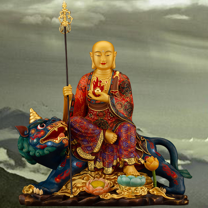 地藏王神像纯铜家用摆件