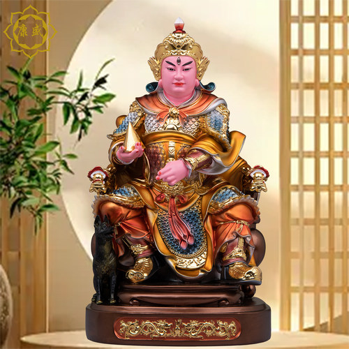 树脂金缕彩祝福二郎神杨戬摆件