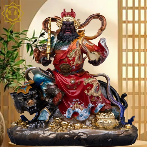 武财神赵公明神像树脂黑虎玄坛赵玄坛像赵元帅像家用供奉摆件招财