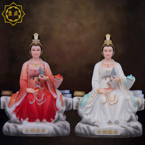 女娲娘娘神像汉白玉家用摆件