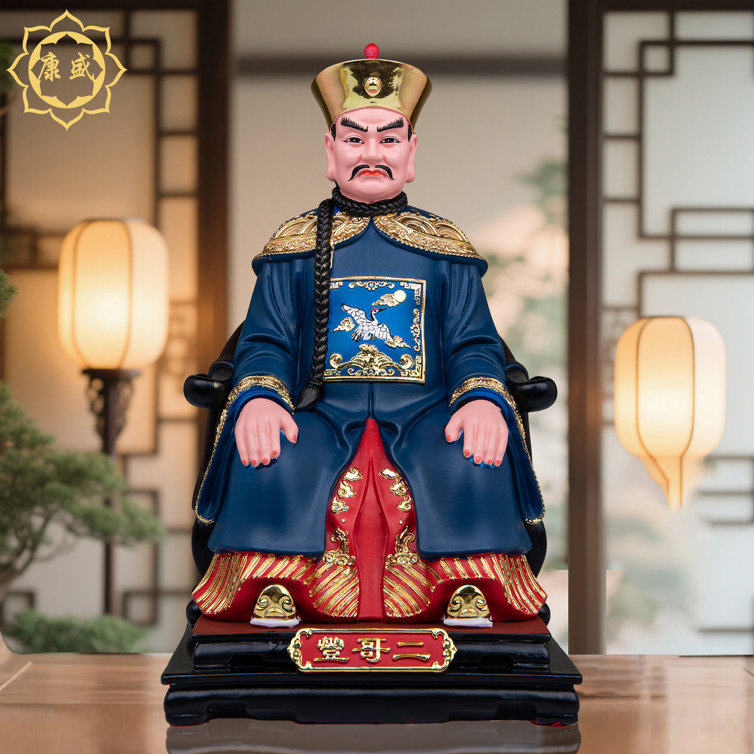 泰国二哥丰神像树脂发财人物郑智勇塑像泰华财神民俗华侨家用摆件